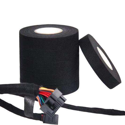 Automotive Fleece Fabric Tape | Noise Damping Flannel Cloth Tape, Abrasion Resistant, Self-Adhesive Wiring Harness Protection Tape
